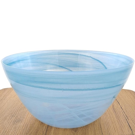 Red Pomegranate Collection 12 in. Serving Bowl, Aqua 0815-6